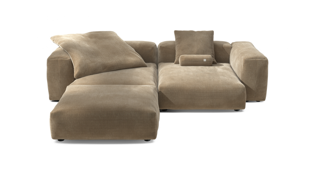 vetsak | Sofa Set 03 - Cord Velour - Sand | Modulaire Sofa | 3.5 Zits | Big Sofa | Hoeksofa