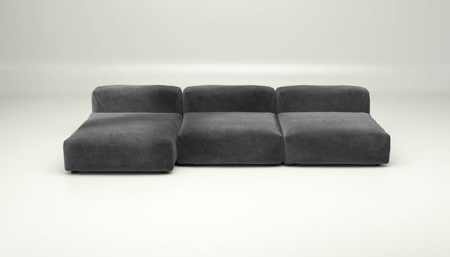 vetsak | Sofa Set 04 - cord velour - dark grey | Modulaire Sofa | 5 Zits | Big Sofa