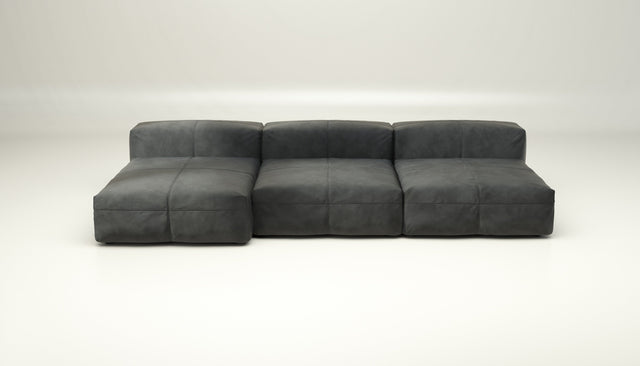 vetsak | Sofa Set 04 - leather - dark grey | Modulaire Sofa | 5 Zits | Big Sofa