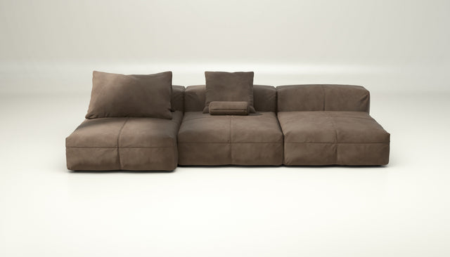 vetsak | Sofa Set 04 - leather - cacao | Modulaire Sofa | 5 Zits | Big Sofa