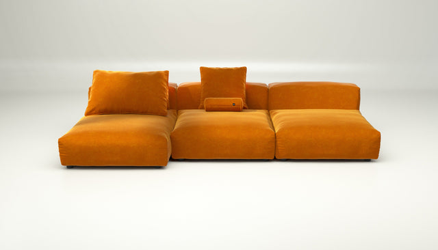 vetsak | Sofa Set 04 - suave - orange blaze | Modulaire Sofa | 5 Zits | Big Sofa