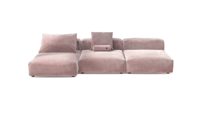 vetsak | Sofa Set 04 - Cord Velour - Blossom | Modulaire Sofa | 5 Zits | Big Sofa