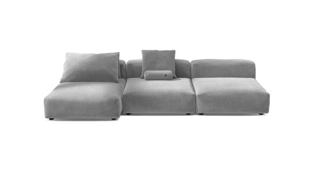 vetsak | Sofa Set 04 - Cord Velour - Light Grey | Modulaire Sofa | 5 Zits | Big Sofa