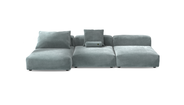 vetsak | Sofa Set 04 - Cord Velour - Mint | Modulaire Sofa | 5 Zits | Big Sofa