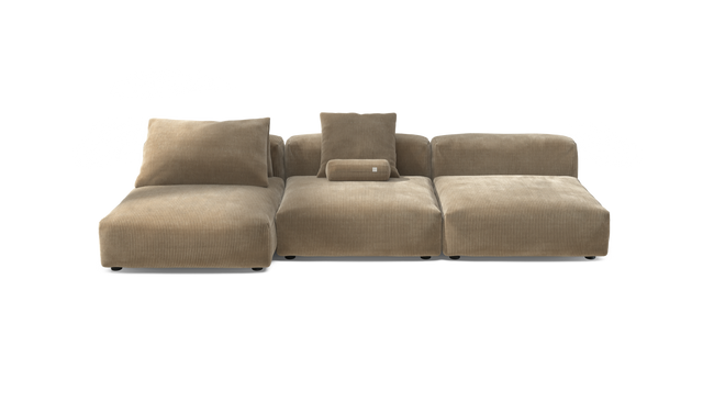 vetsak | Sofa Set 04 - Cord Velour - Sand | Modulaire Sofa | 5 Zits | Big Sofa