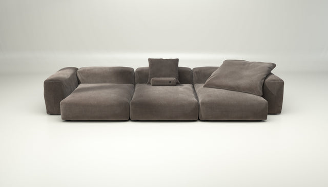 vetsak | Sofa Set 05 - cord velour - mocha | Modulaire Sofa | 5 Zits | Big Sofa | Hoeksofa
