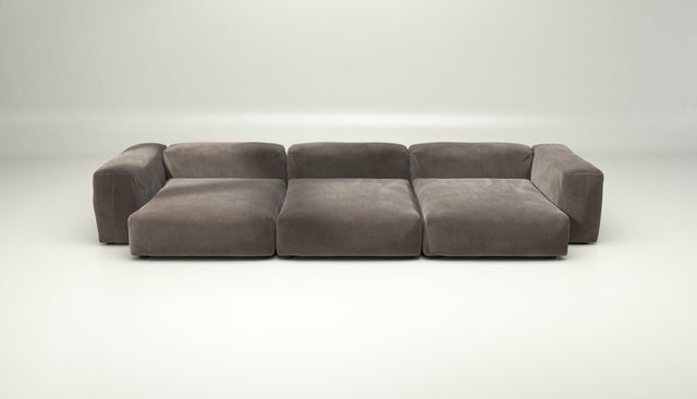 vetsak | Sofa Set 05 - cord velour - mocha | Modulaire Sofa | 5 Zits | Big Sofa | Hoeksofa