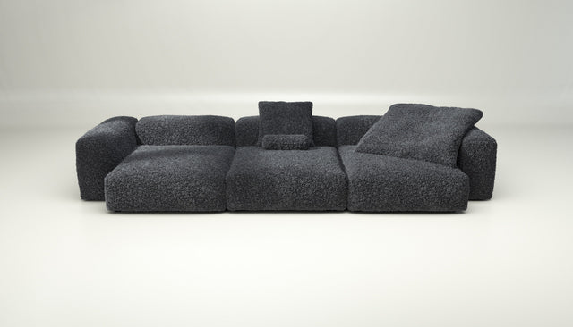 vetsak | Sofa Set 05 - doodle - dark grey | Modulaire Sofa | 5 Zits | Big Sofa | Hoeksofa