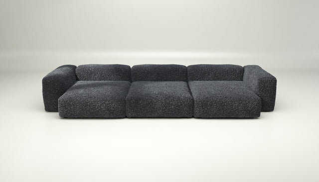 vetsak | Sofa Set 05 - doodle - dark grey | Modulaire Sofa | 5 Zits | Big Sofa | Hoeksofa