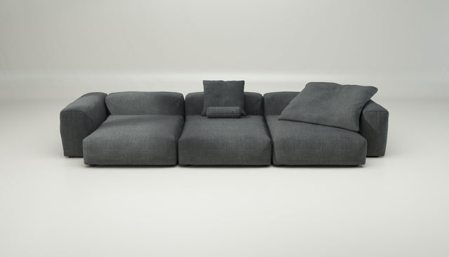 vetsak | Sofa Set 05 - pique - dark grey | Modulaire Sofa | 5 Zits | Big Sofa | Hoeksofa