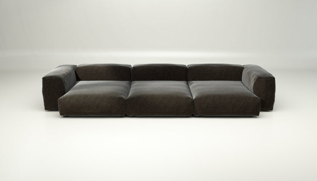 vetsak | Sofa Set 05 - suave - anthracite | Modular Sofa | 5 Seater | Big Sofa | Corner Sofa
