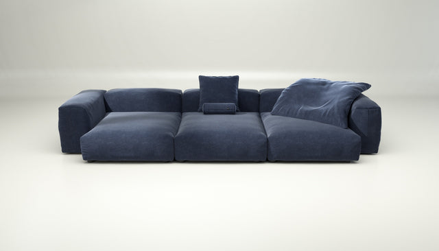 vetsak | Sofa Set 05 - suave - navy | Modular Sofa | 5 Seater | Big Sofa | Corner Sofa