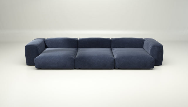 vetsak | Sofa Set 05 - suave - navy | Modular Sofa | 5 Seater | Big Sofa | Corner Sofa