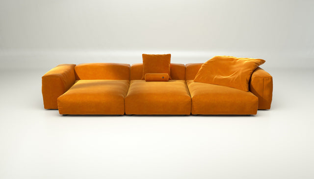 vetsak | Sofa Set 05 - suave - orange blaze | Modulaire Sofa | 5 Zits | Big Sofa | Hoeksofa