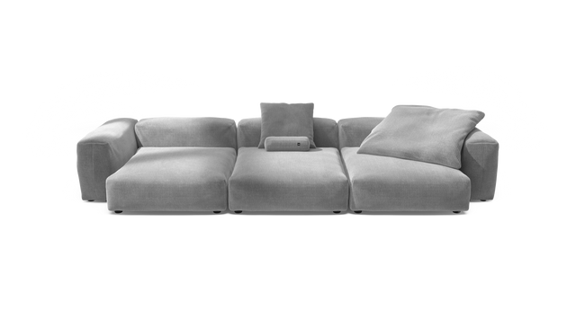 vetsak | Sofa Set 05 - Cord Velour - Light Grey | Modulaire Sofa | 5 Zits | Big Sofa | Hoeksofa