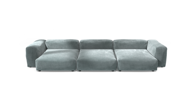 vetsak | Sofa Set 05 - Cord Velour - Mint | Modulaire Sofa | 5 Zits | Big Sofa | Hoeksofa