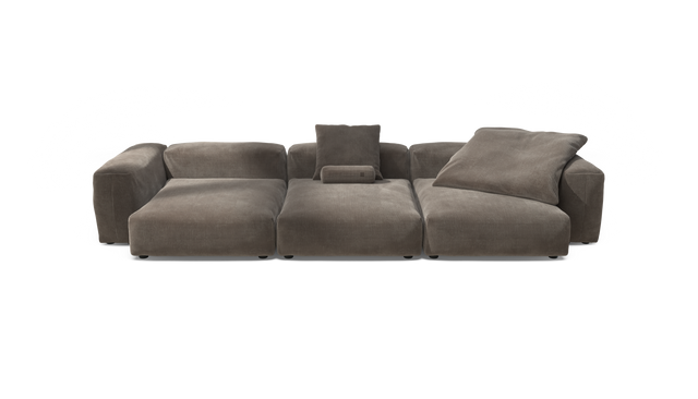 vetsak | Sofa Set 05 - Cord Velour - Mocha | Modulaire Sofa | 5 Zits | Big Sofa | Hoeksofa
