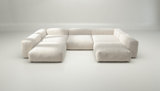 vetsak | Sofa Set 06 - doodle - creme | Modulaire Sofa | 6.5 Zits | Big Sofa | U Sofa | Hoeksofa