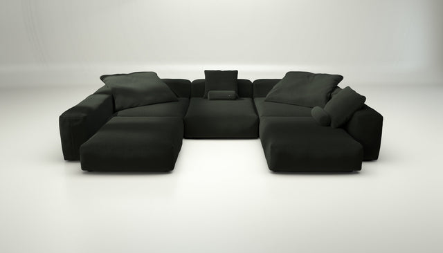 vetsak | Sofa Set 06 - loop loop - mousse | Modular Sofa | 6.5 Seater | Big Sofa | U-Shape | Corner Sofa