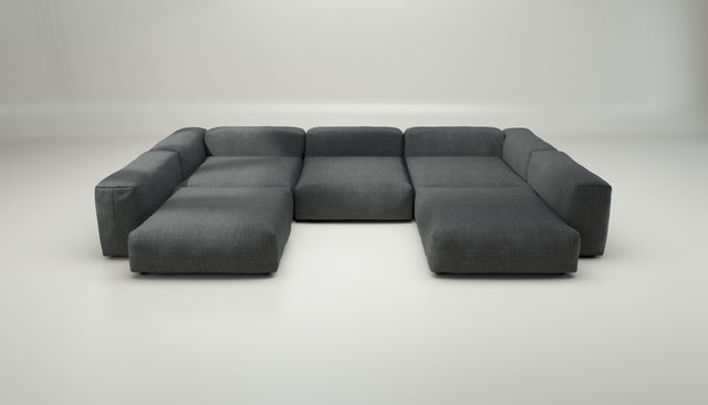 vetsak | Sofa Set 06 - pique - dark grey | Modulaire Sofa | 6.5 Zits | Big Sofa | U Sofa | Hoeksofa