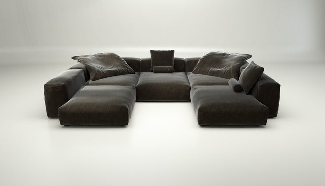 vetsak | Sofa Set 06 - suave - anthracite | Modulaire Sofa | 6.5 Zits | Big Sofa | U Sofa | Hoeksofa
