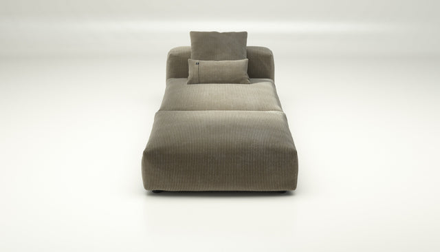 vetsak | Sofa Set 07 - Sun Lounger - cord velour - khaki | Modulaire Sofa | 2 Zits | Daybed | Chaiselounge
