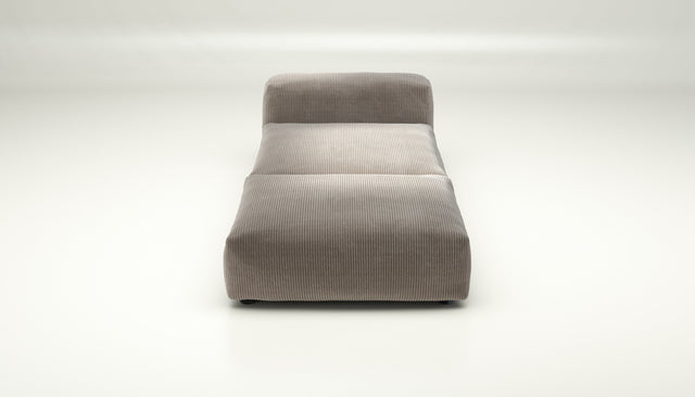vetsak | Sofa Set 07 - Sun Lounger - cord velour - platinum | Modulaire Sofa | 2 Zits | Daybed | Chaiselounge