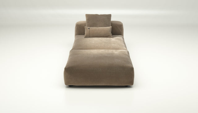 vetsak | Sofa Set 07 - Sun Lounger - cord velour - sand | Modulaire Sofa | 2 Zits | Daybed | Chaiselounge