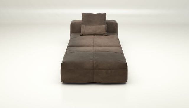 vetsak | Sofa Set 07 - Sun Lounger - leather - cacao | Modulaire Sofa | 2 Zits | Daybed | Chaiselounge