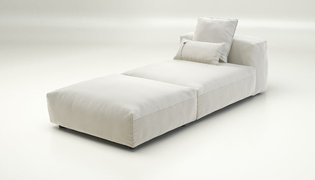 vetsak | Sofa Set 07 - Sun Lounger - suave - pearl | Modular Sofa | 2 Seater | Daybed | Chaiselounge