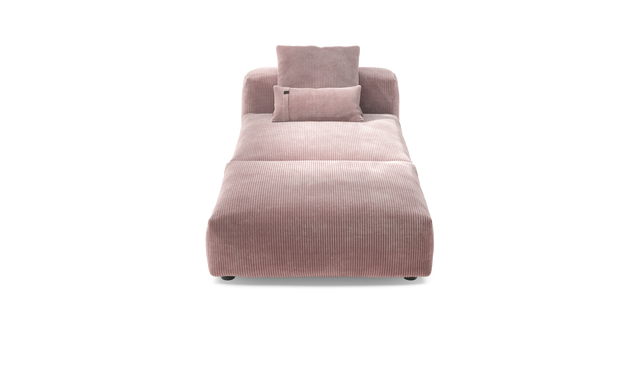 vetsak | Sofa Set 07 - Sun Lounger - Cord Velour - Blossom | Modulaire Sofa | 2 Zits | Daybed | Chaiselounge