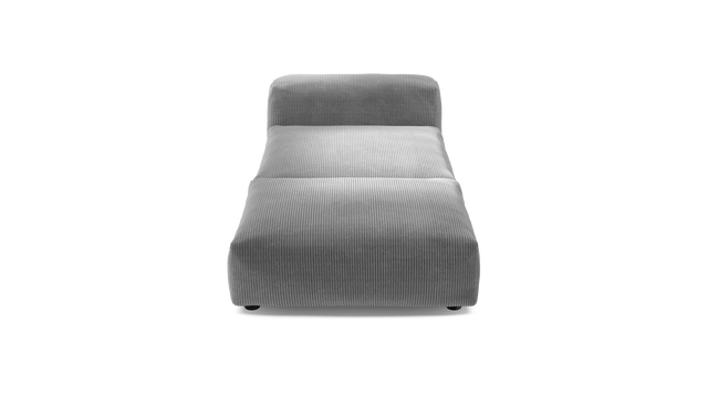 vetsak | Sofa Set 07 - Sun Lounger - Cord Velour - Light Grey | Modulaire Sofa | 2 Zits | Daybed | Chaiselounge