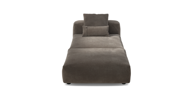 vetsak | Sofa Set 07 - Sun Lounger - Cord Velour - Mocha | Modulaire Sofa | 2 Zits | Daybed | Chaiselounge