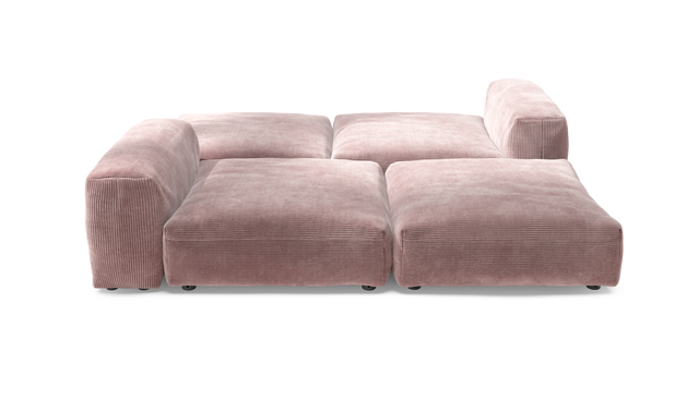 vetsak | Sofa Set 08 - Daybed - Cord Velour - Blossom | Modulaire Sofa | 6 Zits | Outdoor Island | Double lounger