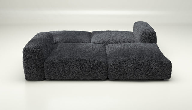 vetsak | Sofa Set 08 - Daybed - doodle - dark grey | Modular Sofa | 6 Seater | Outdoor Island | Double lounger