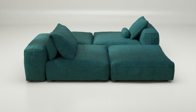 vetsak | Sofa Set 08 - Daybed - pique - cedar | Modulaire Sofa | 6 Zits | Outdoor Island | Double lounger