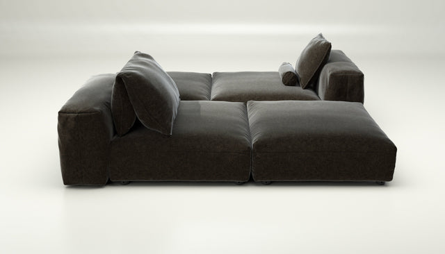 vetsak | Sofa Set 08 - Daybed - suave - anthracite | Modulaire Sofa | 6 Zits | Outdoor Island | Double lounger