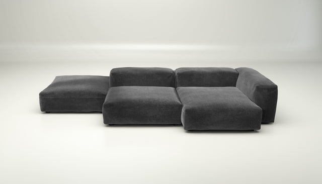 vetsak | Sofa Set 09 - The Island - cord velour - dark grey | Modulaire Sofa | 7 Zits | Sofa Island