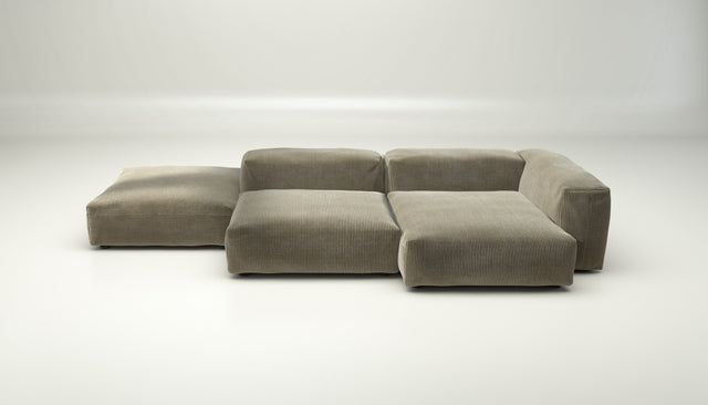 vetsak | Sofa Set 09 - The Island - cord velour - khaki | Modulaire Sofa | 7 Zits | Sofa Island