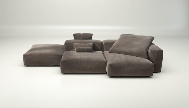 vetsak | Sofa Set 09 - The Island - cord velour - mocha | Modulaire Sofa | 7 Zits | Sofa Island
