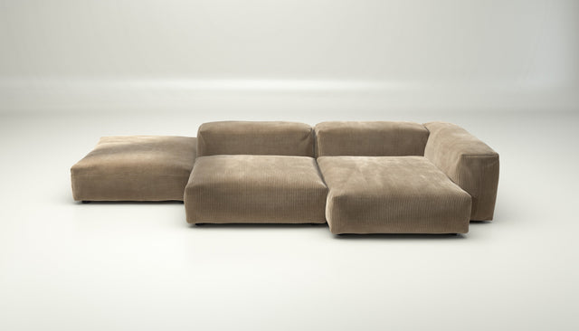 vetsak | Sofa Set 09 - The Island - cord velour - sand | Modulaire Sofa | 7 Zits | Sofa Island