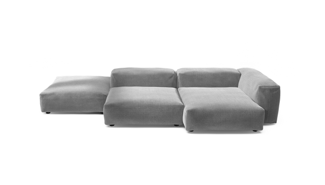 vetsak | Sofa Set 09 - The Island - Cord Velour - Light Grey | Modulaire Sofa | 7 Zits | Sofa Island