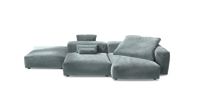 vetsak | Sofa Set 09 - The Island - Cord Velour - Mint | Modulaire Sofa | 7 Zits | Sofa Island