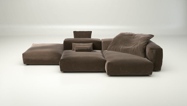 vetsak | Sofa Set 09 - The Island - suave - espresso | Modular Sofa | 7 Seater | Sofa Island