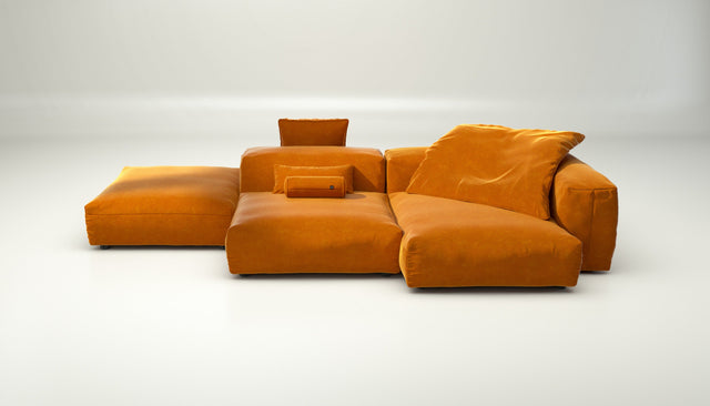 vetsak | Sofa Set 09 - The Island - suave - orange blaze | Modulaire Sofa | 7 Zits | Sofa Island
