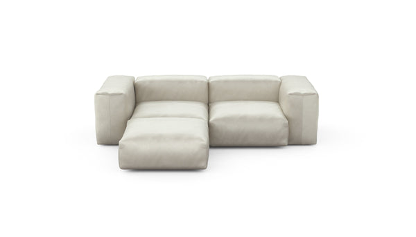 Preset three module chaise sofa - velvet - creme - 230cm x 199cm