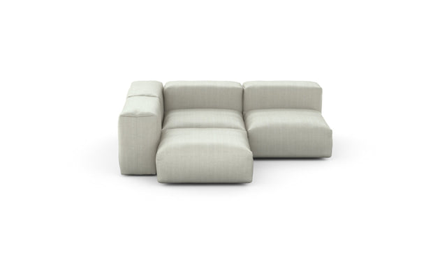 Preset three module corner sofa - herringbone - stone - 199cm x 199cm