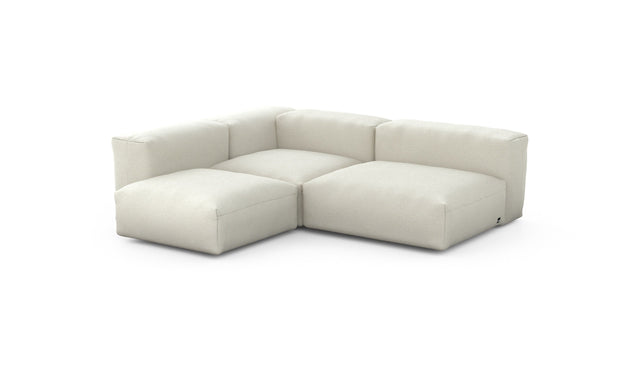 Preset three module corner sofa - linen - platinum - 241cm x 199cm