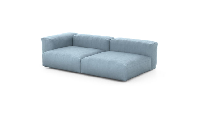 Preset two module chaise - herringbone - light blue - 241cm x 136cm