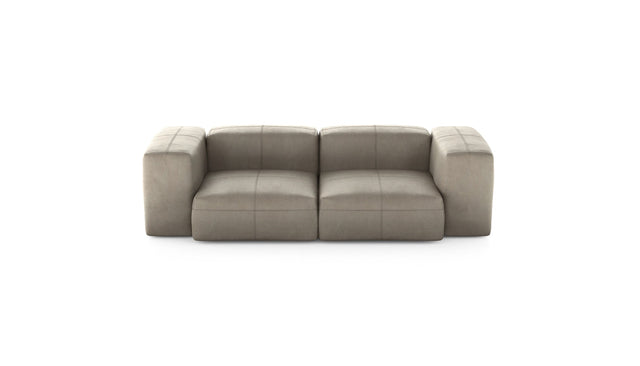 Preset two module sofa - leather - beige - 230cm x 115cm